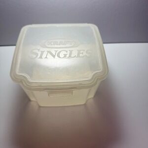 Vintage Kraft Cheese Singles Reusable Food Storage Container Clear Plastic